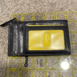 Fossil Leather Zip Wallet